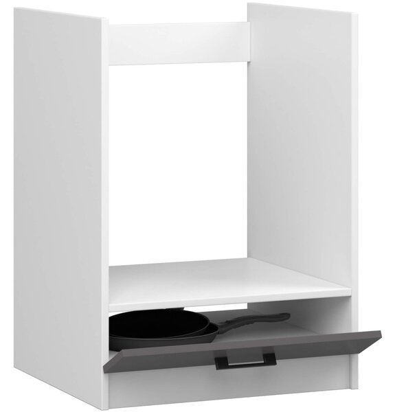 Sporáková skříňka 60 cm VERMINA - bílá / šedá
