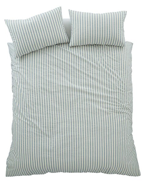 Modré povlečení na jednolůžko 135x200 cm Cotton Rich Woven Stripe – Pineapple Elephant