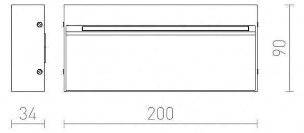 AQILA RC nástěnná bílá 230V LED 6W IP54 3000K - RED - DESIGN RENDL