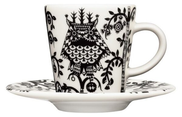 Šálek na espresso s podšálkem Taika Black 0,1 l Iittala