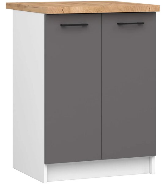 Dolní kuchyňská skříňka 60 cm VERMINA - bílá / šedá