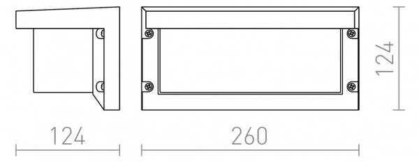 RED R12561 HIDE RC nástěnná antracitová 230V E27 18W IP54 - RED - DESIGN RENDL