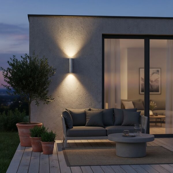 Venkovní nástěnné svítidlo Ideal lux Gun AP2 033013 2x35W GU10 - hliník