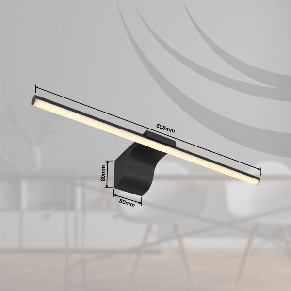 Globo 41925S - LED Koupelnové osvětlení zrcadla PEPE LED/10W/230V IP44 černá