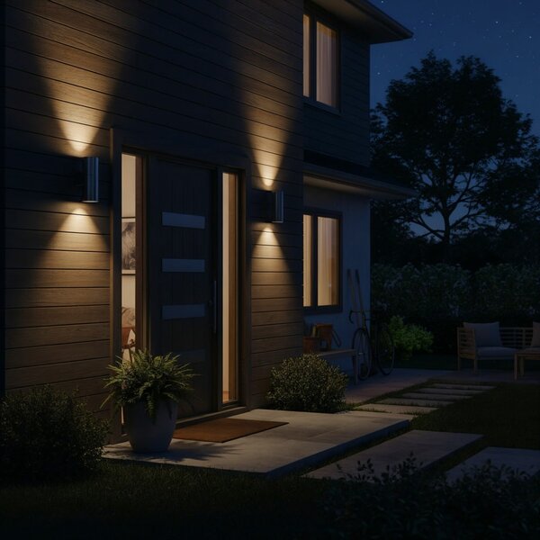 Venkovní nástěnné svítidlo Ideal lux Gun AP2 033020 2x35W GU10 - hliník