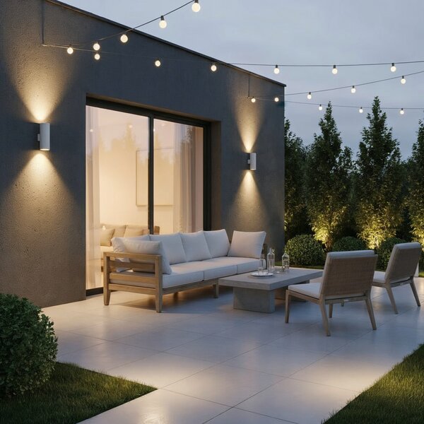 Venkovní nástěnné svítidlo Ideal lux Gun 100388 AP2 2x35W GU10 - bílá