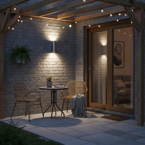 Venkovní nástěnné svítidlo Ideal lux Gun AP2 033013 2x35W GU10 - hliník