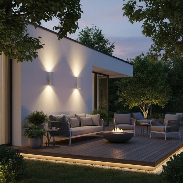 Venkovní nástěnné svítidlo Ideal lux Gun 100388 AP2 2x35W GU10 - bílá