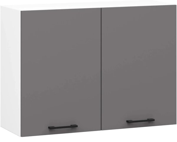 Závěsná kuchyňská skříňka 80 cm VERMINA - bílá / šedá