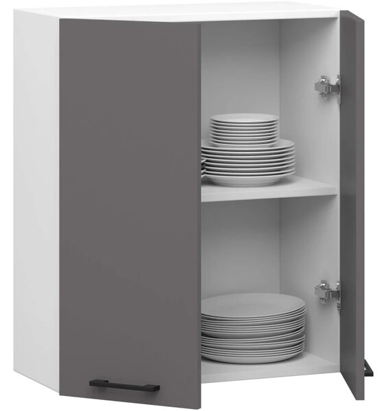 Horní kuchyňská skříňka 60 cm VERMINA - bílá / šedá
