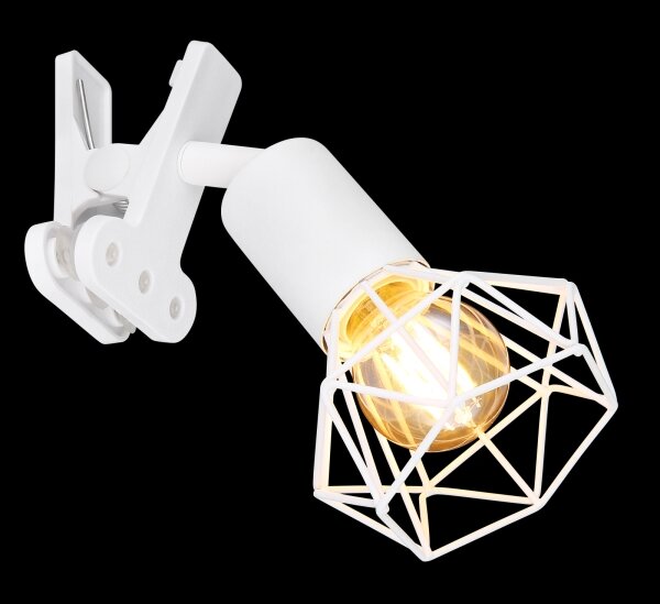 Globo 54802WK - Nástěnná lampa s klipem XARA I 1xE14/40W/230V bílá