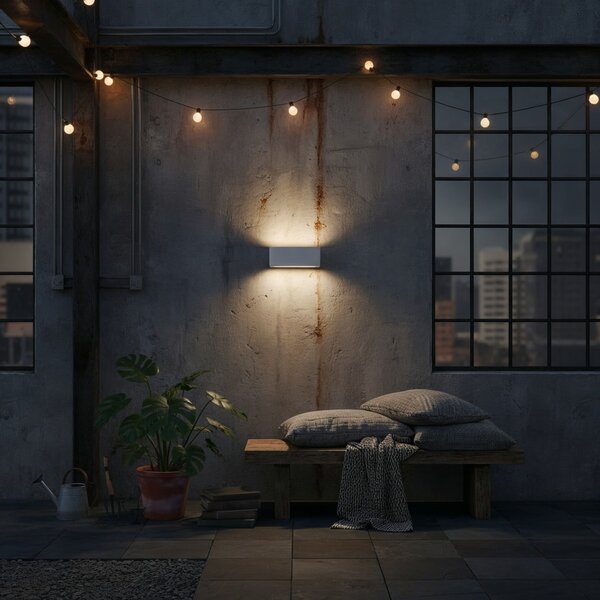 Ideal Lux 158822 venkovní nástěnné svítidlo Andromeda Grigio 1x60W|E27|IP55 - šedé