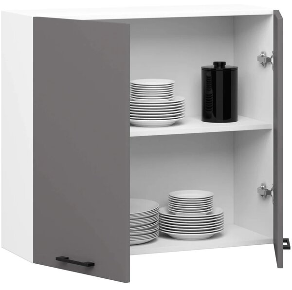 Horní kuchyňská skříňka 80 cm VERMINA - bílá / šedá