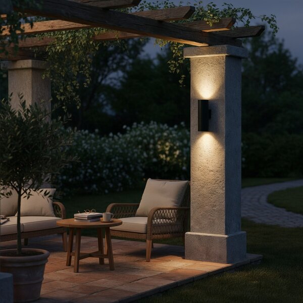 Venkovní nástěnné svítidlo Ideal lux Gun AP2 100395 2x35W GU10 - černá