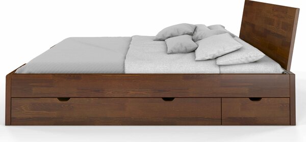 Postel s úložným prostorem - Hessler Drawers - borovice Odstín moření: Bílá, Rozměr: 120x200