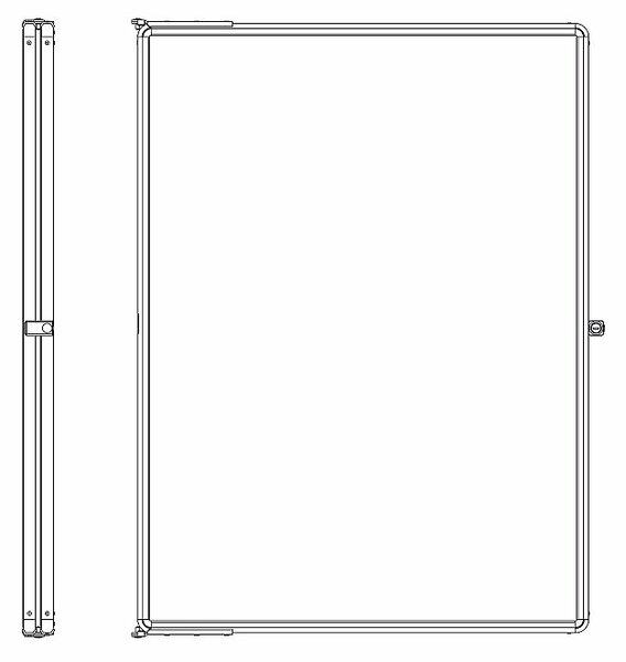Magnetická tabule DUO KB/KB 90 x 120 cm - DUO KB + KB 090/120