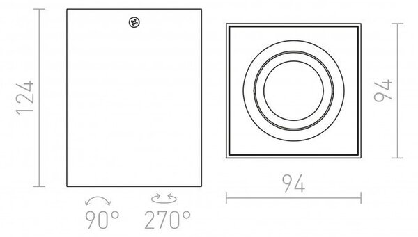 RED R12672 ENKI EDG I bílá 230V GU10 35W - RED - DESIGN RENDL