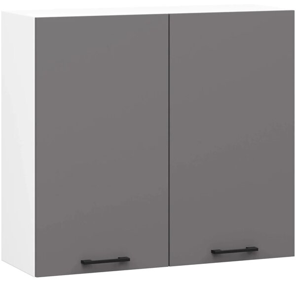 Horní kuchyňská skříňka 80 cm VERMINA - bílá / šedá