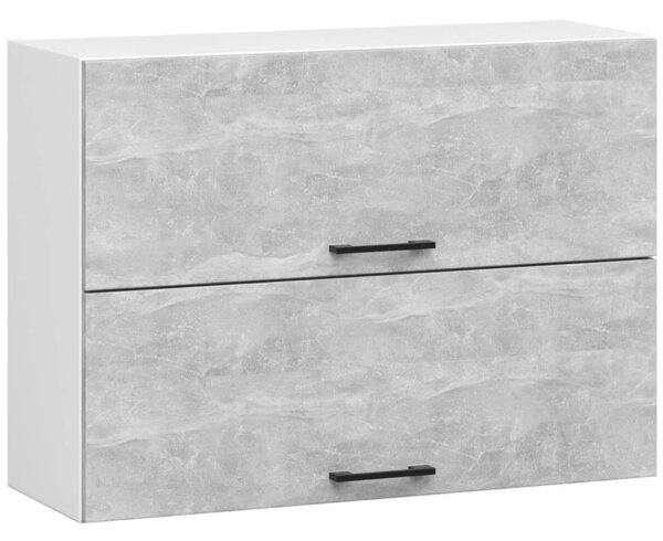 Horní závěsná kuchyňská skříňka 80 cm VERMINA - bílá / beton