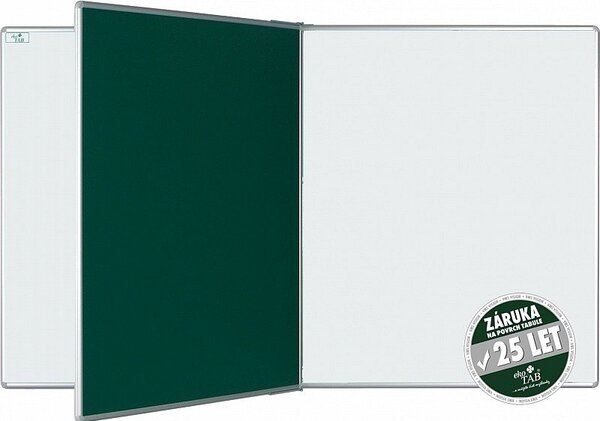 Magnetická tabule se středním křídlem PIVOT KB/KZ 200 x 120 cm - PIVOT KB + KZ 200/120