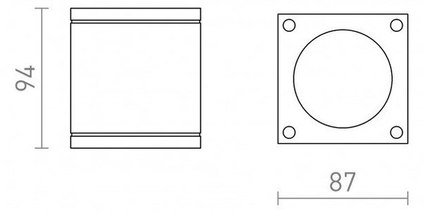 RED R13510 RODGE stropní šedá 230V GU10 35W IP54 - RED - DESIGN RENDL