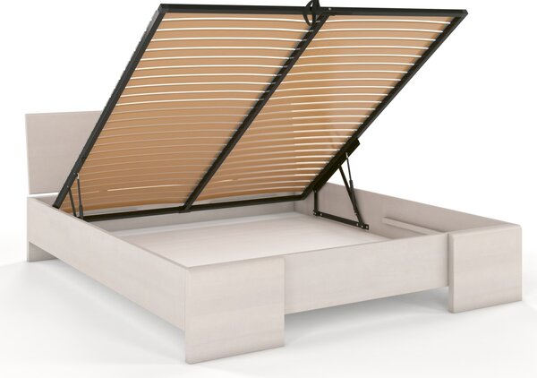 Postel s úložným prostorem - Hessler - borovice Odstín moření: Palisander, Rozměr: 120x200