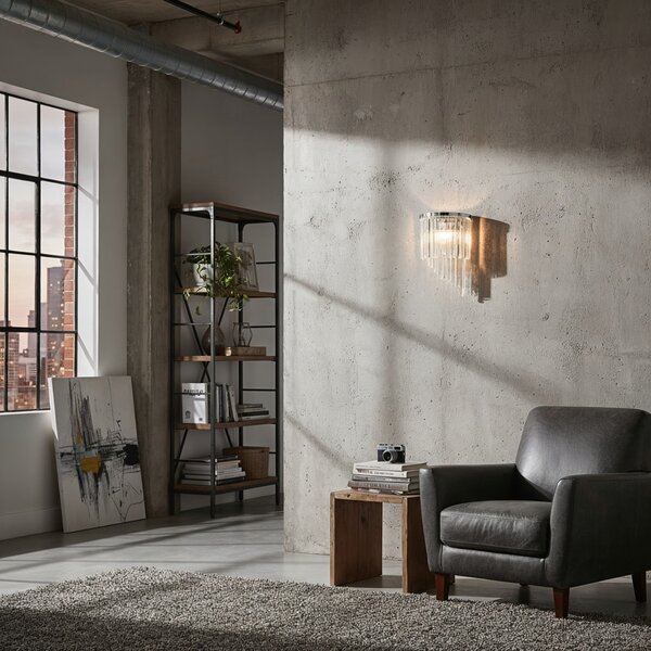 Ideal Lux 168913 nástěnné svítidlo Carlton 3x40W|E14 - chrom, čirá