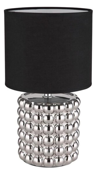 Globo 21626C - Stolní lampa VALENTINO 1xE14/40W/230V černá/stříbrná