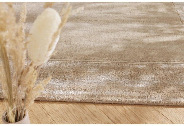Makro Abra Moderní kusový koberec Aspen Sand vlna viskóza béžový Rozměr: 80x150 cm