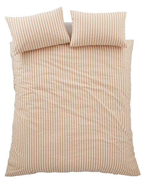 Oranžové povlečení na jednolůžko 135x200 cm Cotton Rich Woven Stripe – Pineapple Elephant