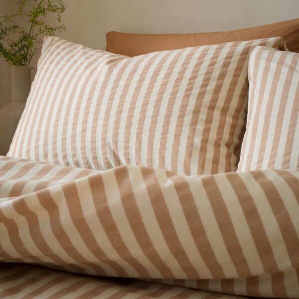Oranžové povlečení na jednolůžko 135x200 cm Cotton Rich Woven Stripe – Pineapple Elephant