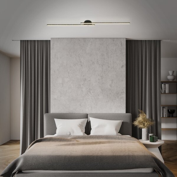 Briloner 3717-025 - LED Přisazený lustr REY 2xLED/12W/230V černá