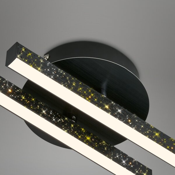 Briloner 3717-025 - LED Přisazený lustr REY 2xLED/12W/230V černá