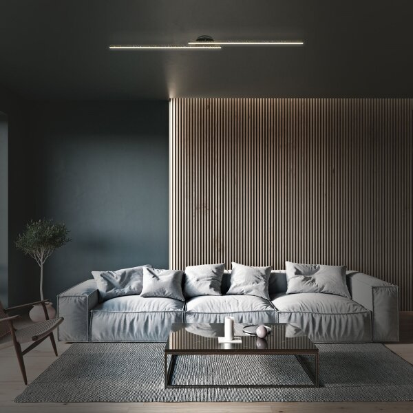 Briloner 3717-025 - LED Přisazený lustr REY 2xLED/12W/230V černá