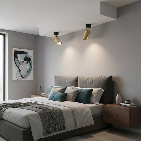 Ideal Lux 244662 stropní a nástěnná bodová lampa Dynamite 1x28W | GU10 - matná mosaz
