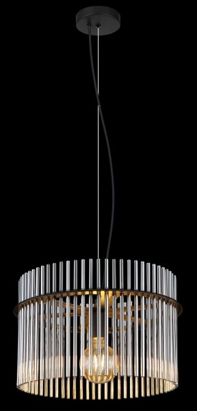 Globo 15698H - Lustr na lanku GORLEY 1xE27/60W/230V pr. 40 cm černá