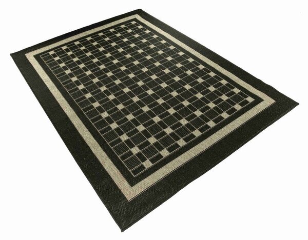 Makro Abra Kusový koberec venkovní Sisal CORDA 1013 1 555 Geometrický tmavě hnědý Rozměr: 60x100 cm
