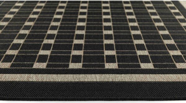 Makro Abra Kusový koberec venkovní Sisal CORDA 1013 1 555 Geometrický tmavě hnědý Rozměr: 60x100 cm
