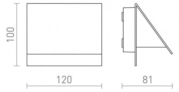 RED R13561 GERI nástěnná antracitová 230V LED 5W IP54 3000K - RED - DESIGN RENDL