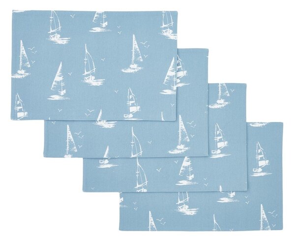 Bavlněná prostírání v sadě 4 ks 30x46 cm Salcombe Boats – Catherine Lansfield