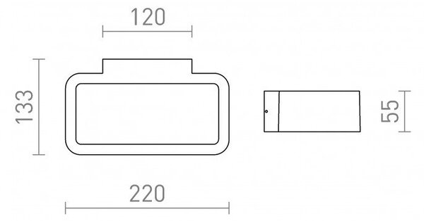 TAPA nástěnná bílá 230V LED 6W IP54 3000K - RED - DESIGN RENDL