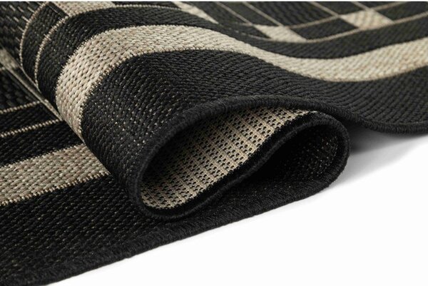 Makro Abra Kusový koberec venkovní Sisal CORDA 1013 1 555 Geometrický tmavě hnědý Rozměr: 60x100 cm