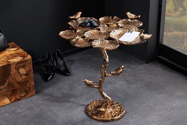 Odkládací stolek WILDLIFE BIRDS 60 CM antik mosaz Nábytek | Doplňkový nábytek | Odkládací stolky