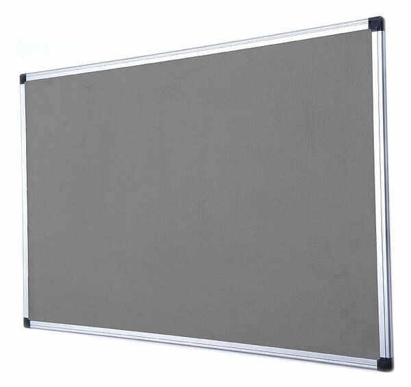 Nehořlavá textilní nástěnka AL rám 90 x 60 cm (šedá)