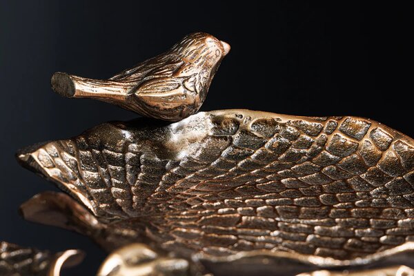 Odkládací stolek WILDLIFE BIRDS 60 CM antik mosaz Nábytek | Doplňkový nábytek | Odkládací stolky