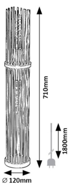 Rabalux 74022 - Stojací lampa ROXAS 2xE27/40W/230V