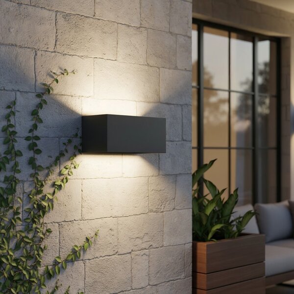 Ideal lux I313412 LED venkovní nástěnné svítidlo ATOM | 25W integrovaný LED zdroj | 2100lm | 3000K