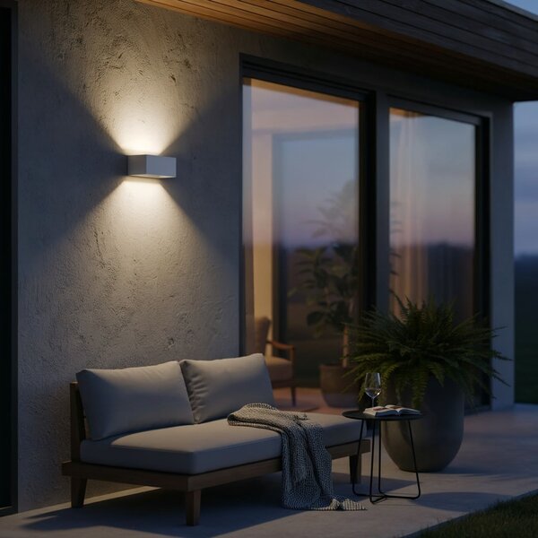 Ideal lux I328652 LED venkovní nástěnné svítidlo ATOM | 25W integrovaný LED zdroj | 2100lm | 3000K