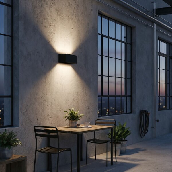 Ideal lux I328676 LED venkovní nástěnné svítidlo ATOM | 25W integrovaný LED zdroj | 2100lm | 3000K