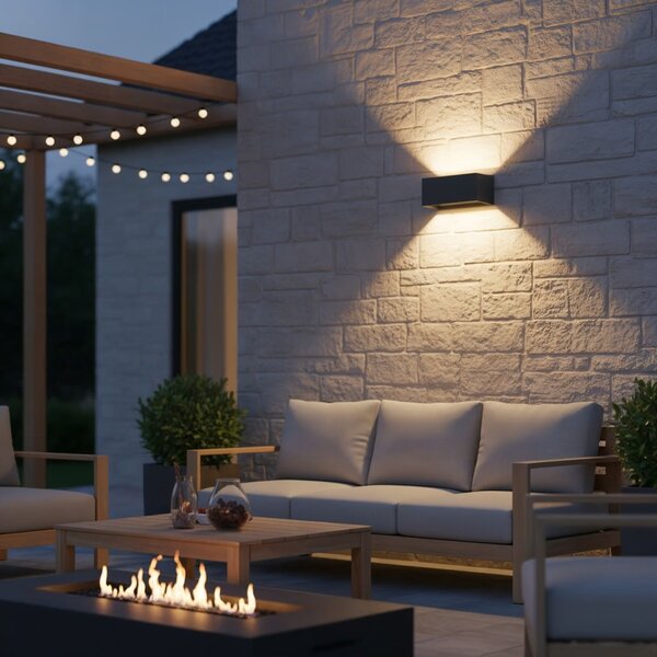 Ideal lux I313412 LED venkovní nástěnné svítidlo ATOM | 25W integrovaný LED zdroj | 2100lm | 3000K
